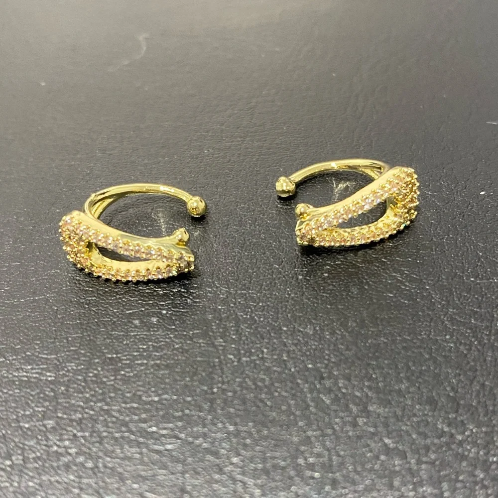 2 pcs | Gorgeous Unique Chic Gold Ear Cuffs Clips Accessories Jewelry - Picture 2 of 7